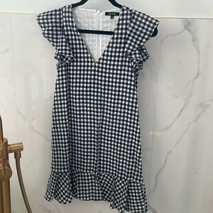 Madewell Gingham Flutter Sleeve Dress 00
